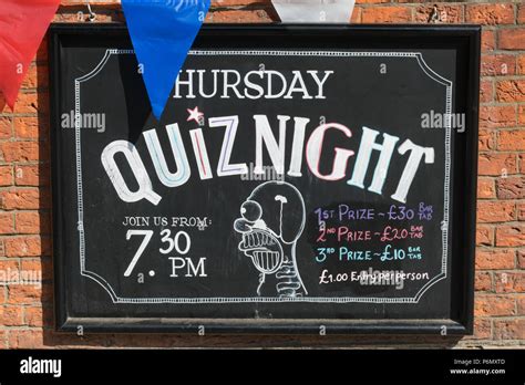 Thursday Quiz Night &Winner Takes All Cash Draw – The 